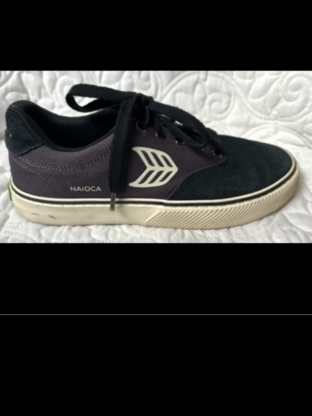 CARIUMA Naoica Tennis Blue Gray Shoe Lace Up Suede Canvas Tie Size 8.5 - Picture 6 of 16